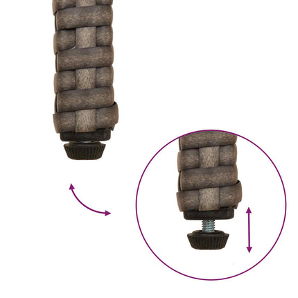 Trädgårdsstolar 2 pcs Grå och Marinblå Poly Rattan och Akacia