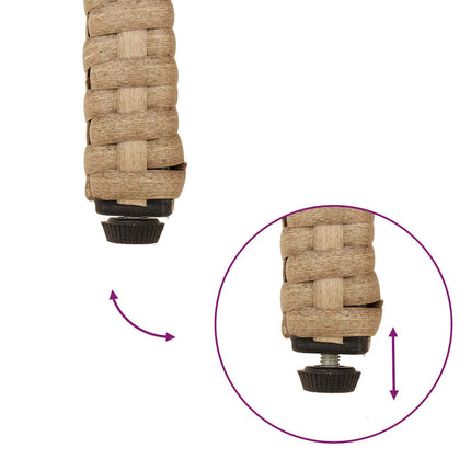 Trädgårdsstolar 4 pcs Beige och krämvit Poly Rattan och Akacia