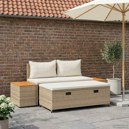 Utomhussoffset 4 -Seater 4 pcs 55 x 30 x 39 cm
