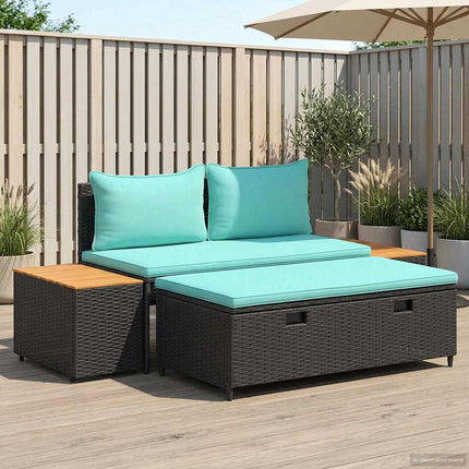 Utomhussoffset 4 -Seater 4 pcs 55 x 30 x 39 cm