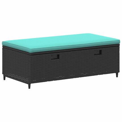 Utomhussoffset 4 -Seater 4 st 55 x 30 x 39 cm Svart och turkos