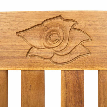 Rosabänk med kudde Krämvit 114 x 46 x 82,5 cm Massivt Akaciaträ