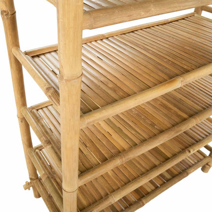 Skoställ med hylla Naturlig 6-hylla Bambu