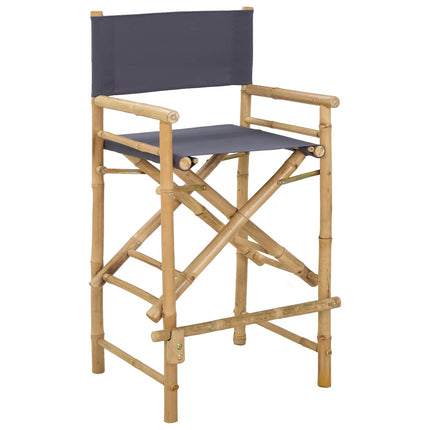 Hopfällbar regissörsstol 2 pcs Naturfärg Bambus