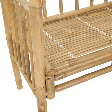Trädgårdsbåge med bänk Naturfärg 115 x 50 x 205 cm Bambus