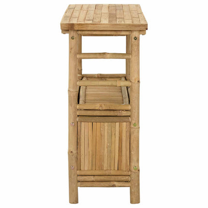 Konsolbord med hylla med dörr Naturfärg 80 x 35 x 75 cm Bambus