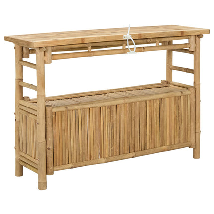 Konsolbord med hylla med dörr Naturfärg 110 x 35 x 75 cm Bambus