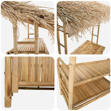 Utomhus Barbord Naturfärg 110 x 50 x 209 cm Bambus