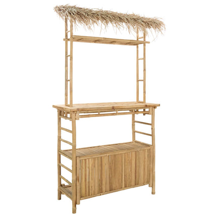 Utomhus Barbord Naturfärg 110 x 50 x 209 cm Bambus