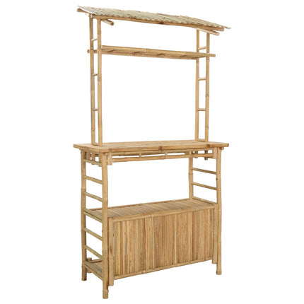 Utomhus Barbord Naturfärg 110 x 50 x 210 cm Bambus