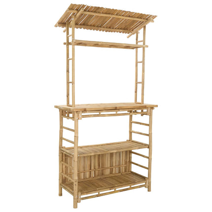 Utomhus Barbord Naturfärg 110 x 50 x 210 cm Bambus