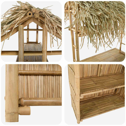 Utomhus Barbord Naturfärg 115 x 95 x 215 cm Bambus