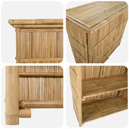 Utomhus Barbord Naturfärg 115 x 55 x 105 cm Bambus
