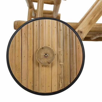 Tevagn med hjul Naturfärg 79 x 67,5 x 84 cm Bambus