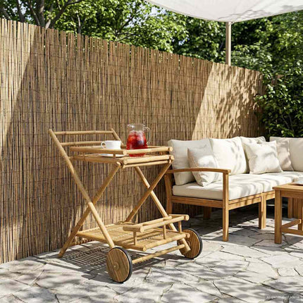 Serveringsvagn med hjul Naturlig 79 x 67,5 x 84 cm Bambu