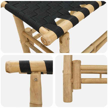 Trädgårdsbänk 110 x 38 x 40 cm Bambus Naturfärg Rektangulär