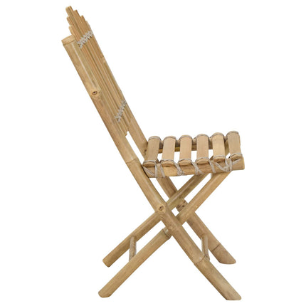 Trädgård Stol 4 pcs Naturfärg Bambus