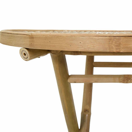 Trädgårdsbord Naturfärg 80 x 70 cm Bambu