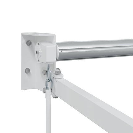 Manuell utdragbar markisram Vit 4 x 2 m Aluminium