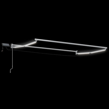 Elektrisk utdragbar markisram Vit 2,5 x 2 m Aluminium