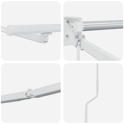 Elektrisk utdragbar markisram Vit 3 x 2 m Aluminium