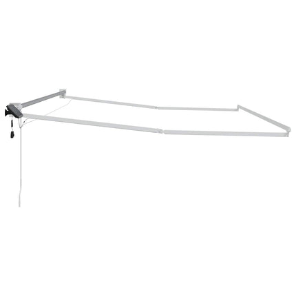 Elektrisk utdragbar markisram Vit 4 x 2 m Aluminium