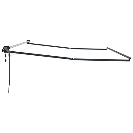 Elektrisk utdragbar markisram Antracit 5 x 3 m Aluminium