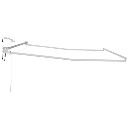 Elektrisk utdragbar markisram Vit 4 × 3 m Aluminium