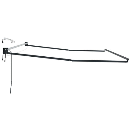 Elektrisk utdragbar markisram Antracit 4 × 3 m Aluminium