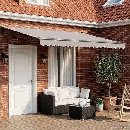 Elektrisk utdragbar markisram Antracit 4,5 × 3 m Aluminium