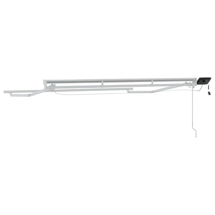 Manuell markisram med LED-lampor Vit 2,5 x 2 m Aluminium