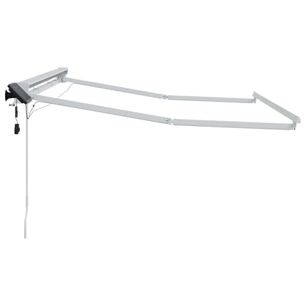 Manuell markisram med LED-lampor Vit 3,5 x 2 m Aluminium