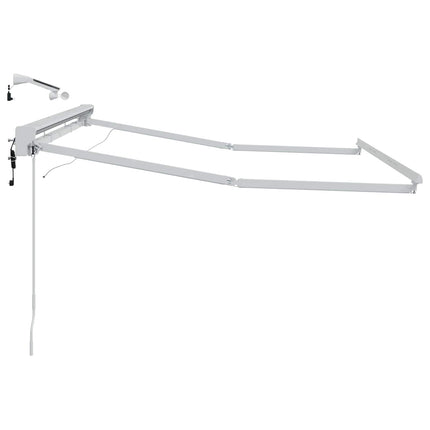 Elmarkisram med LED-lampor Vit 3 x 2,5 m Aluminium