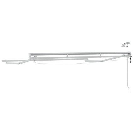 Elmarkisram med LED-lampor Vit 3,5 x 2,5 m Aluminium