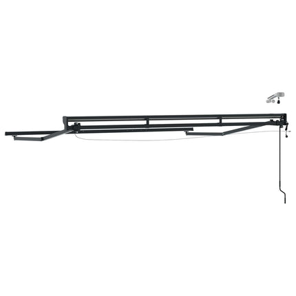 Elmarkisram med LED-lampor Antracit 3,5 x 2 m Aluminium