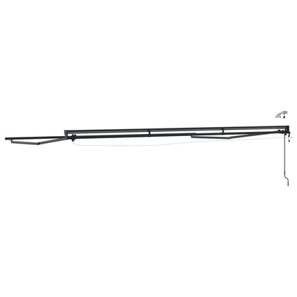 Elmarkisram med LED-lampor Antracit 4 × 3 m Aluminium