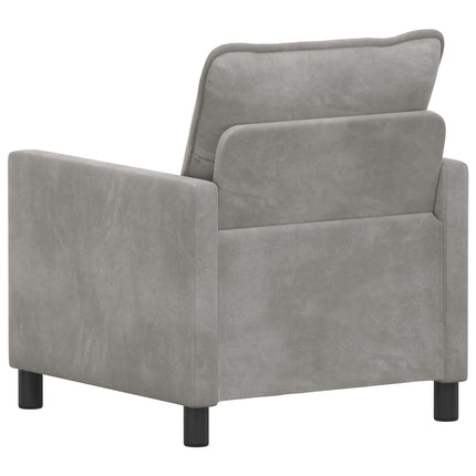 Soffa Ljusgrå 76 x 81 x 87,5 cm Sammet