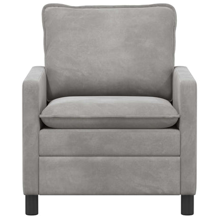 Soffa Ljusgrå 76 x 81 x 87,5 cm Sammet