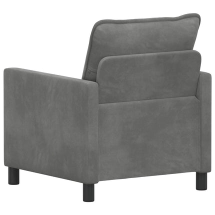 Soffa Mörkgrå 76 x 81 x 87,5 cm Sammet