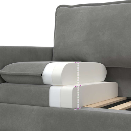 Soffa Mörkgrå 76 x 81 x 87,5 cm Sammet