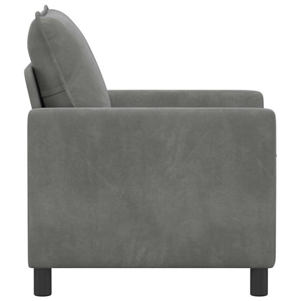 Soffa Mörkgrå 76 x 81 x 87,5 cm Sammet
