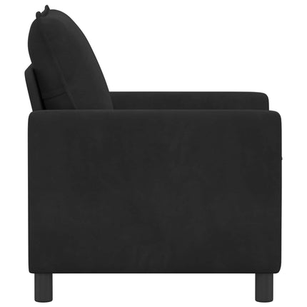 Soffa Svart 76 x 81 x 87,5 cm Sammet