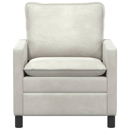 Soffa Gräddvit 76 x 81 x 87,5 cm Sammet