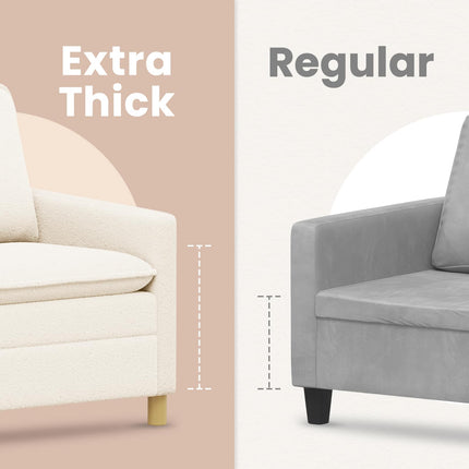 Soffa Gräddvit 76 x 81 x 87,5 cm Tyg