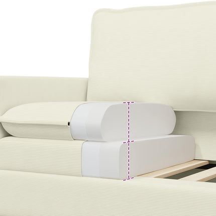 Soffa Gräddvit 76 x 81 x 87,5 cm Tyg