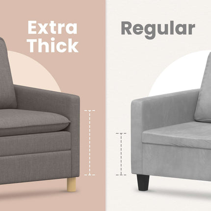 Soffa Taupe 126 x 81 x 87,5 cm Tyg