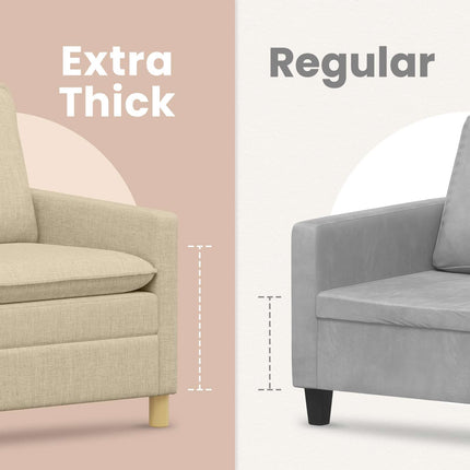 Soffa Gräddvit 126 x 81 x 87,5 cm Tyg