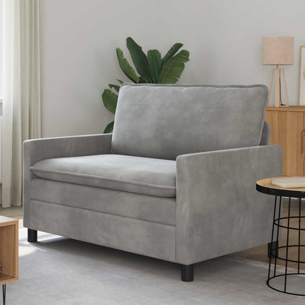 Soffa Ljusgrå 126 x 81 x 87,5 cm Sammet