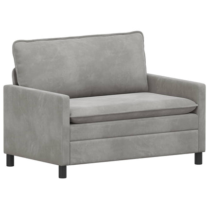 Soffa Ljusgrå 126 x 81 x 87,5 cm Sammet