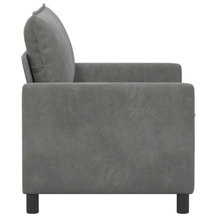 Soffa Mörkgrå 126 x 81 x 87,5 cm Sammet